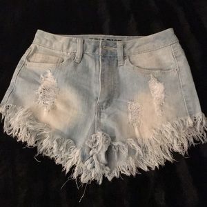 YMI High Rise Light wash Denim Shorts
